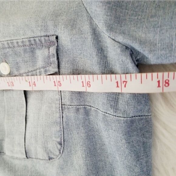 J Crew button up denim shirt - Picture 2 of 4
